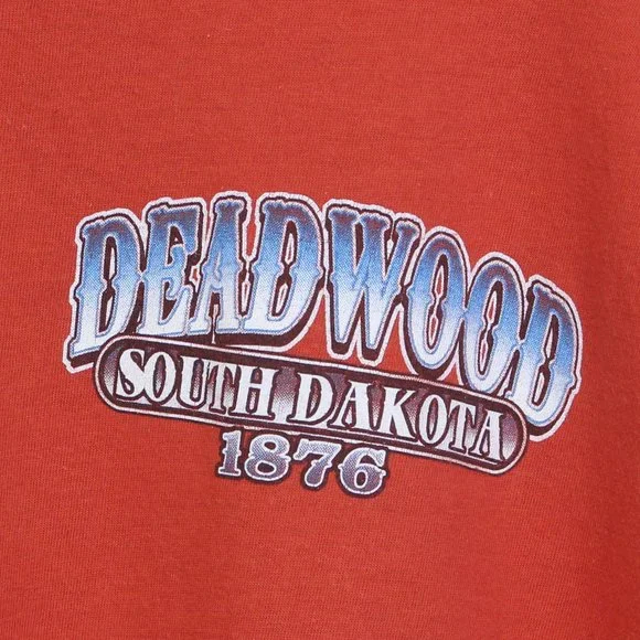 South Dakota Shirt Adult Medium Orange Deadwood - Picture 4 of 8